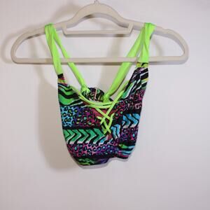 Fresh Peaches Swimwear Multicolored Glittery Animal Print Bikini